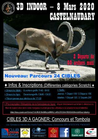 Castelnaudary 3D INDOOR 8 mars 2020